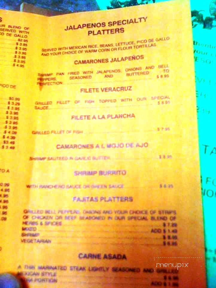 Taqueria Jalapenos - Fort Myers, FL menu_pic