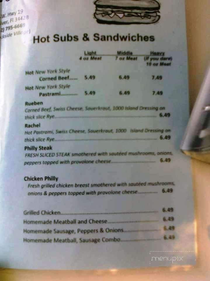 Brooklyn Dockside Deli - Crystal River, FL menu_pic