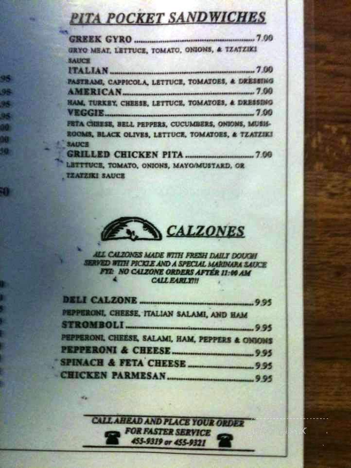Hip Pocket Deli - Pensacola, FL menu_pic