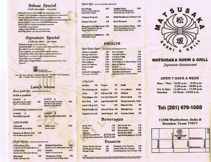 /802518/Matsusaka-Sushi-and-Grill-Menu-Houston-TX - Houston, TX