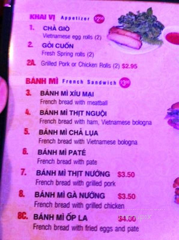 Pho Bac Restaurant - Richardson, TX menu_pic