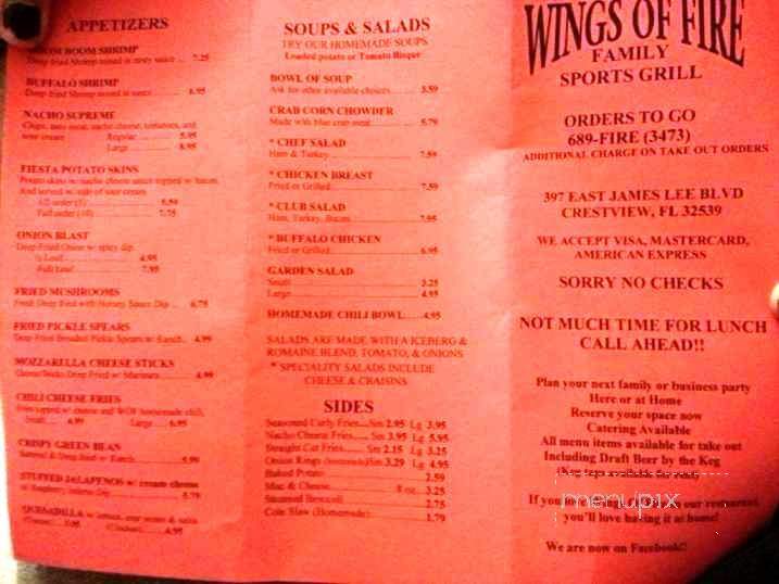 Wings Of Fire - Crestview, FL menu_pic