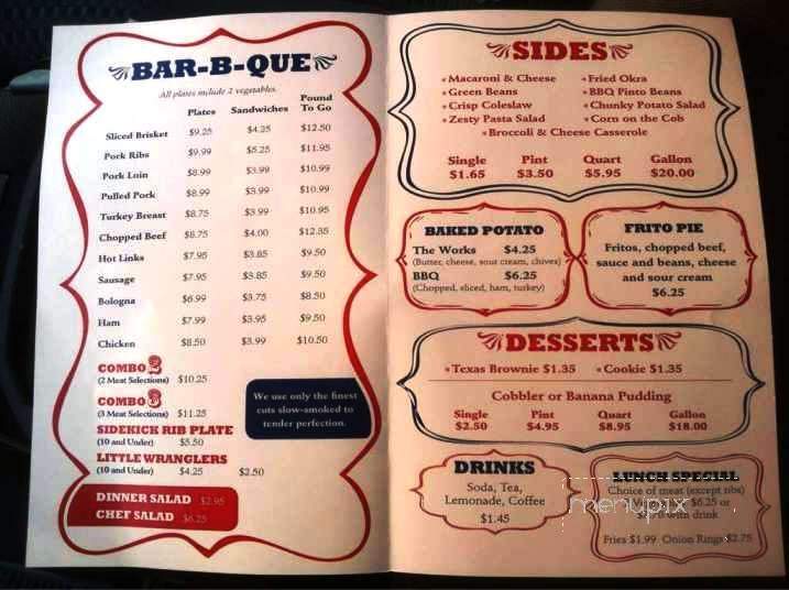 Lone Star Bar-B-Q - Haltom City, TX menu_pic