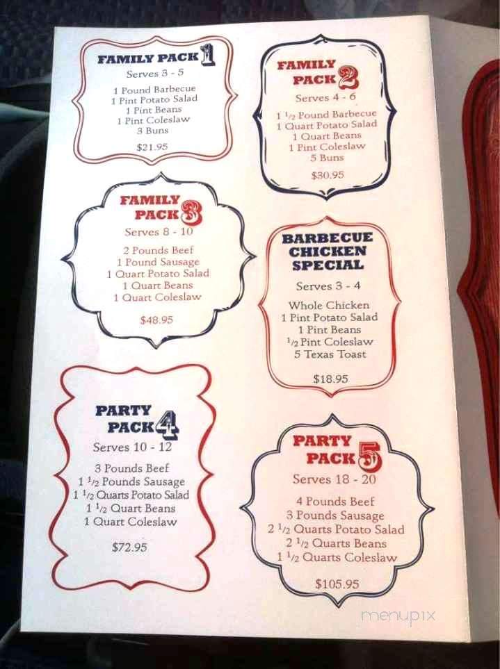 Lone Star Bar-B-Q - Haltom City, TX menu_pic