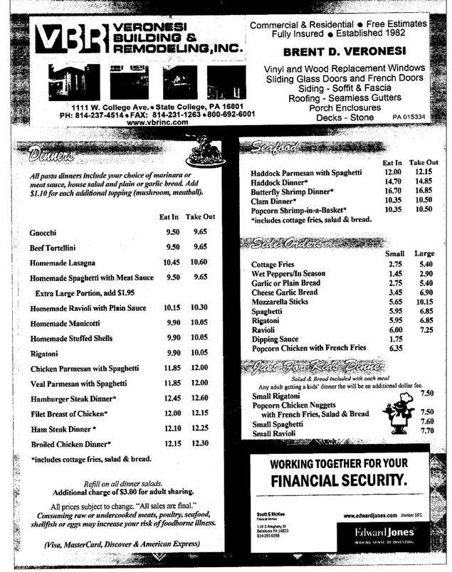 Trinity Restaurant - Hartford, CT menu_pic