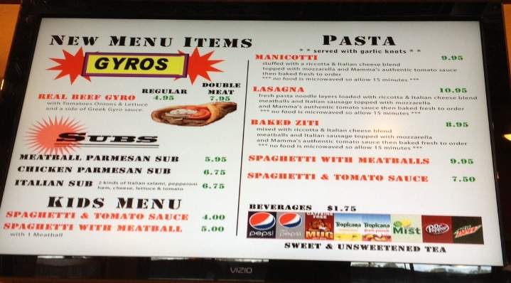 Mamma's Pizza and Pasta - Hickory, NC menu_pic