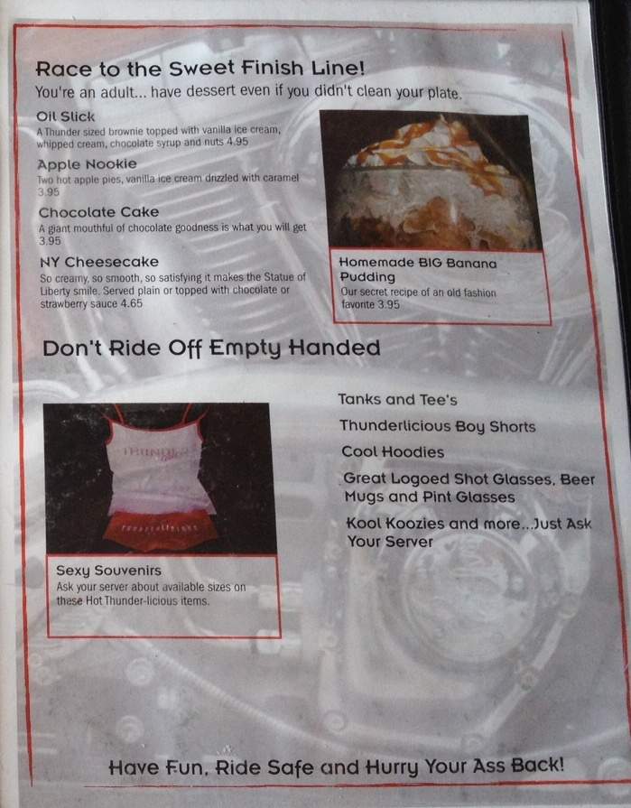 Iron Thunder Saloon Hickory - Hickory, NC menu_pic