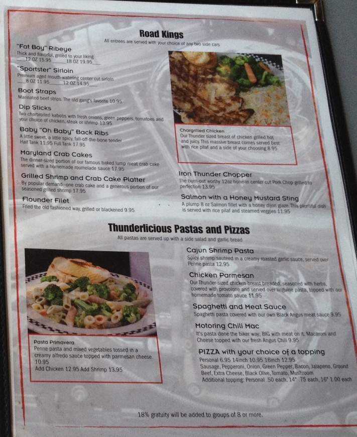 Iron Thunder Saloon Hickory - Hickory, NC menu_pic