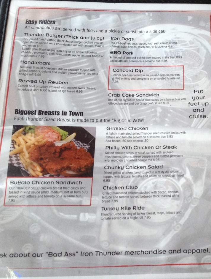Iron Thunder Saloon Hickory - Hickory, NC menu_pic