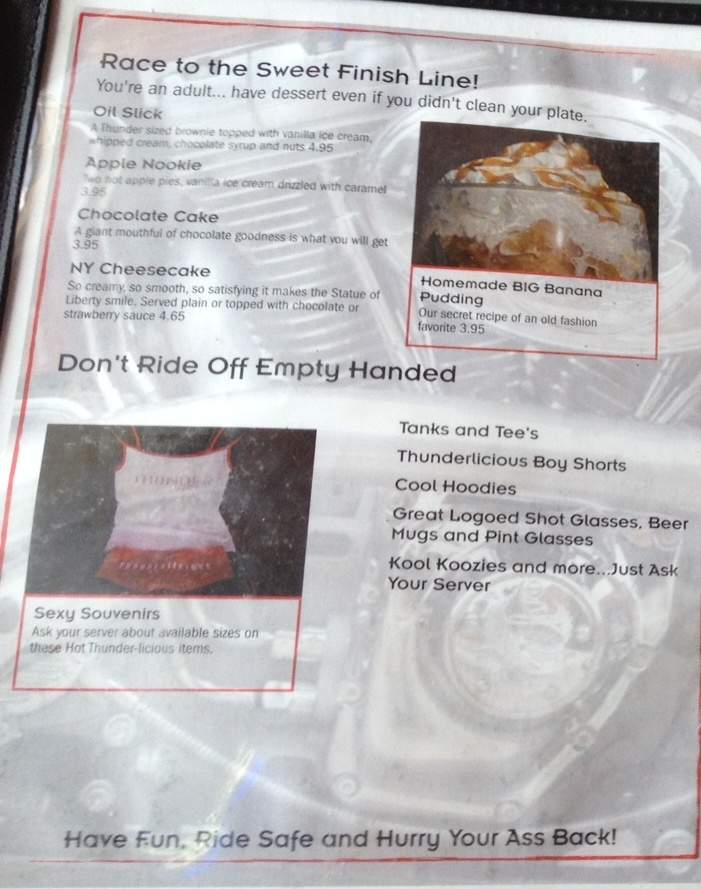 Iron Thunder Saloon Hickory - Hickory, NC menu_pic