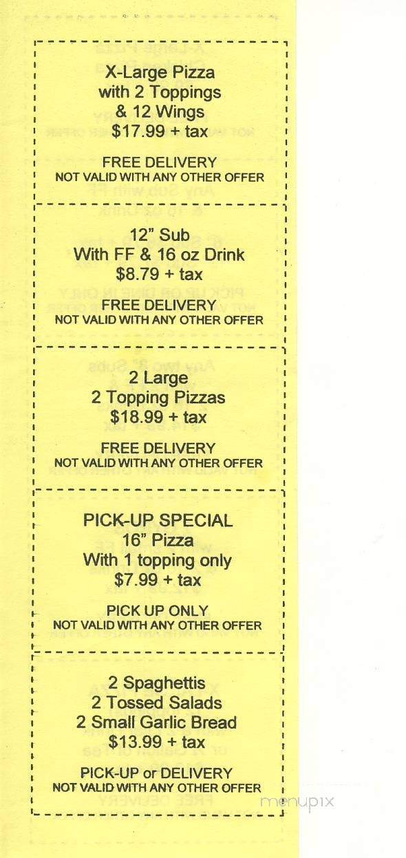 Amore's Pizza & Subs - Greensboro, NC menu_pic