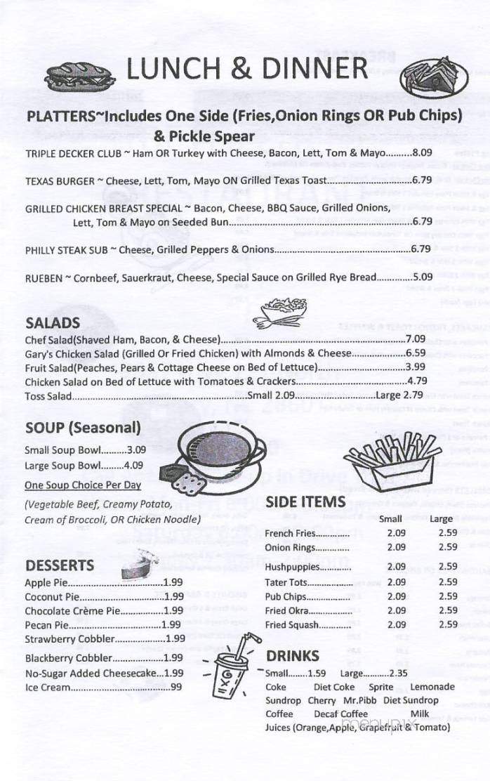 Bethlehem Restaurant - Taylorsville, NC menu_pic