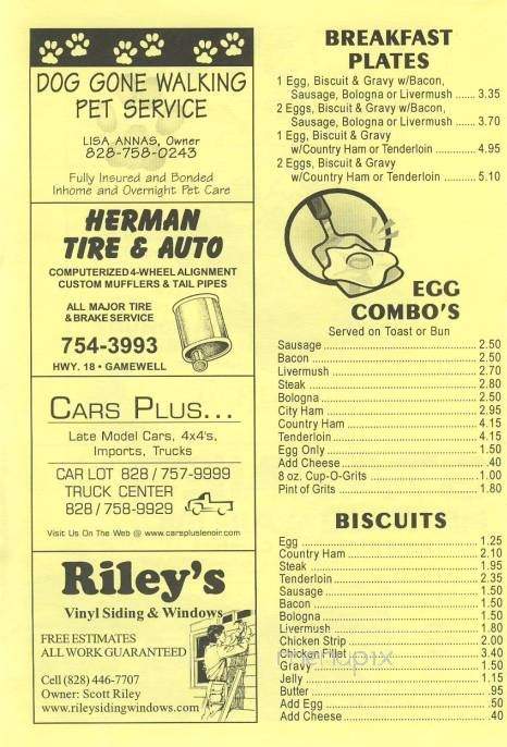 Frosty Frez - Lenoir, NC menu_pic