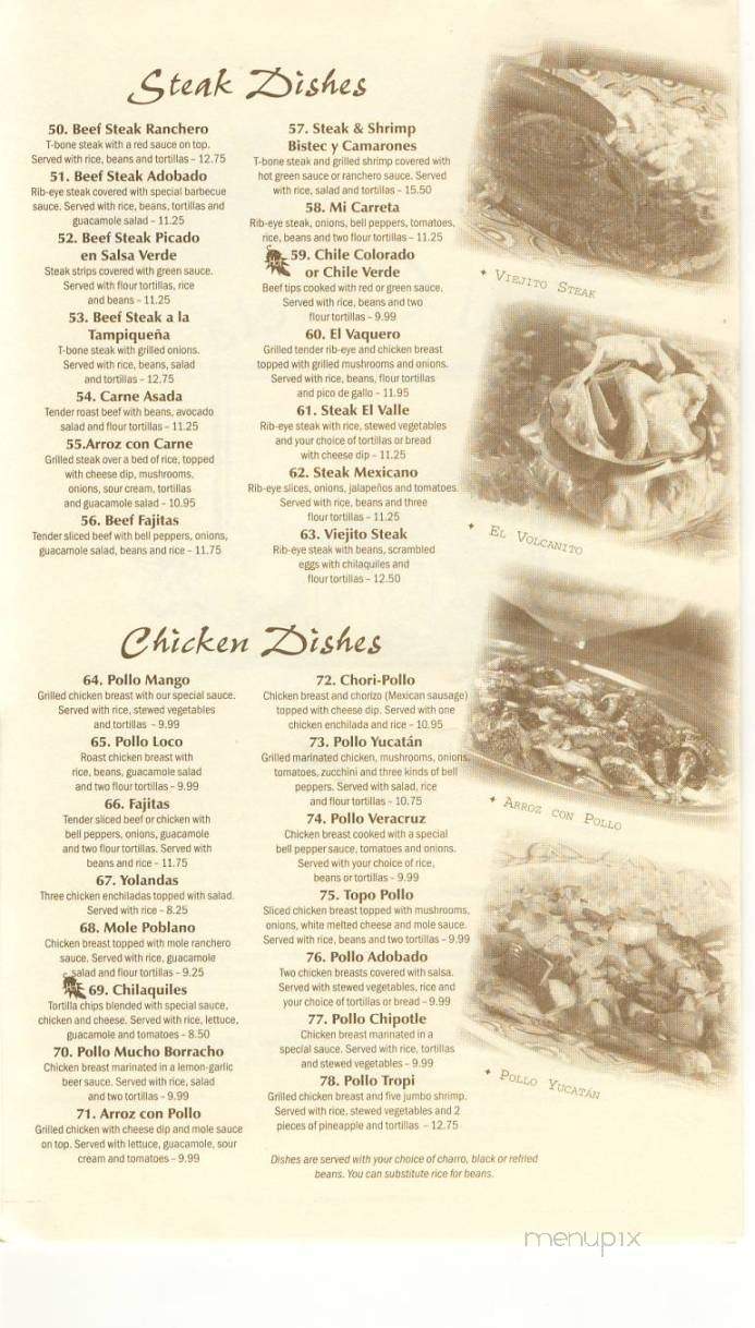 Mi Carreta - Lenoir, NC menu_pic
