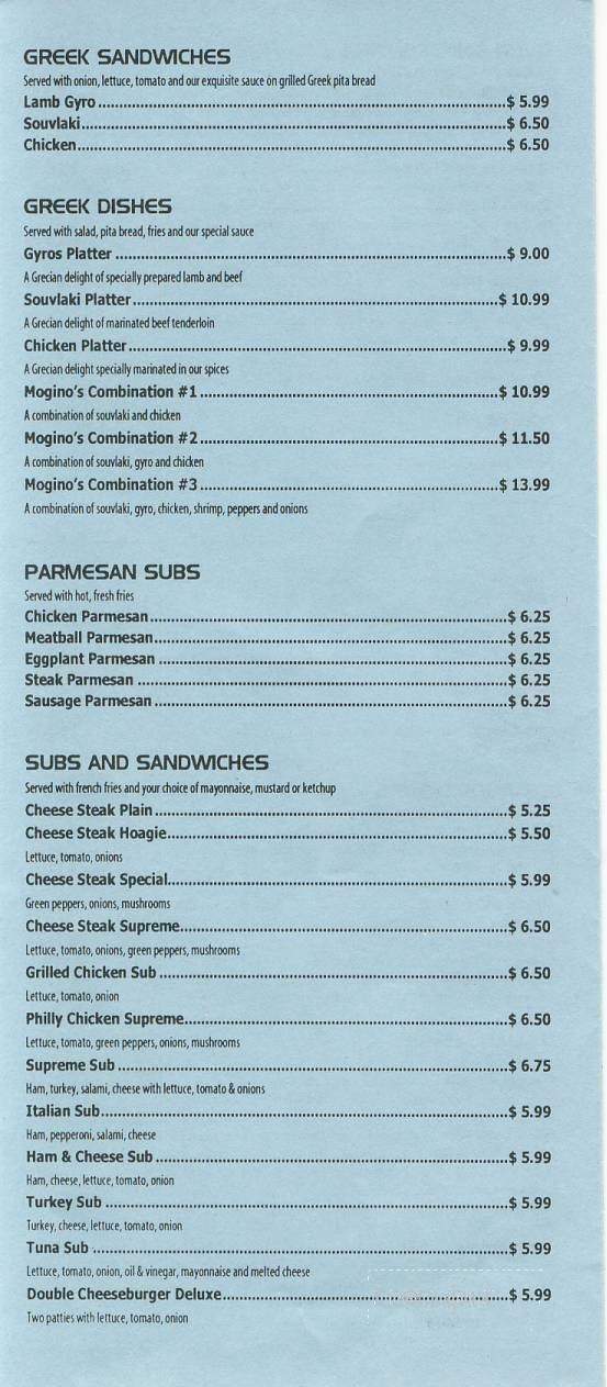 MoGino's - Lenoir, NC menu_pic