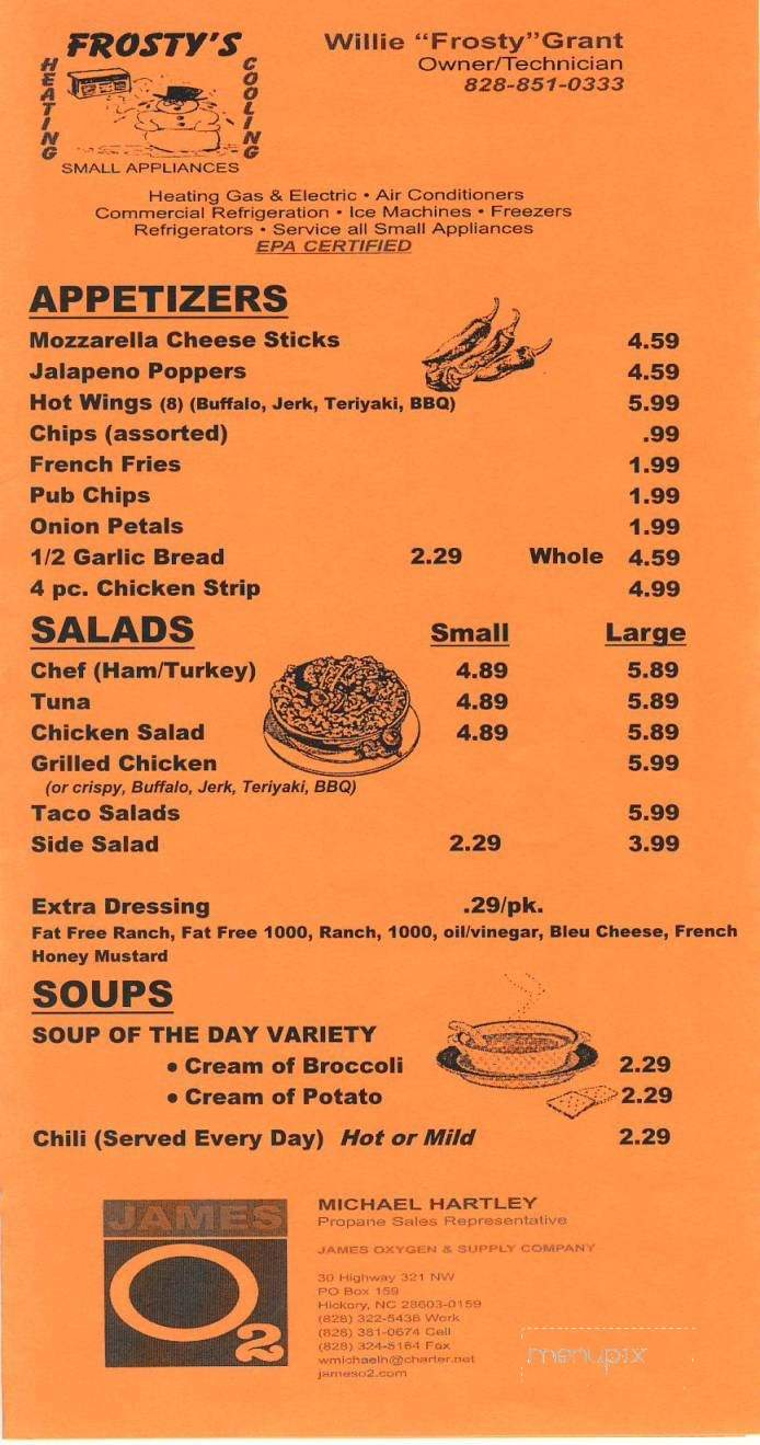 Subby's In Mt View - Hickory, NC menu_pic