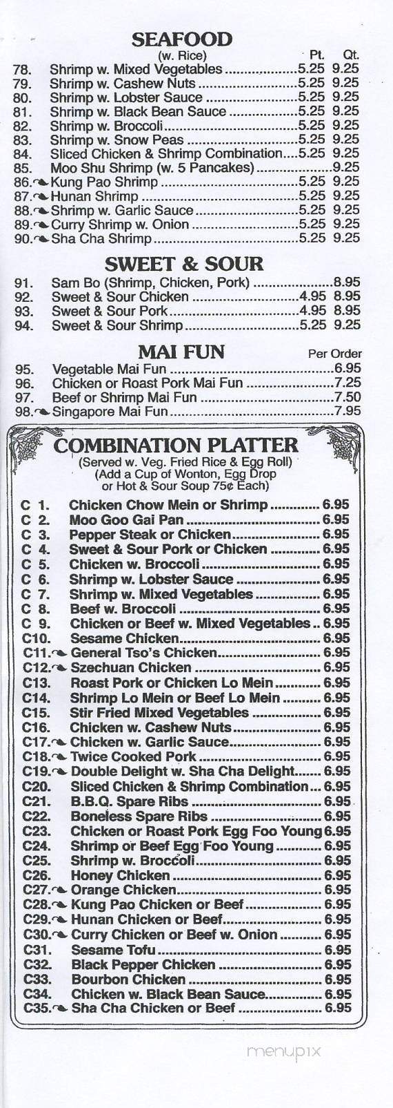 Szechuan Kitchen - Greensboro, NC menu_pic
