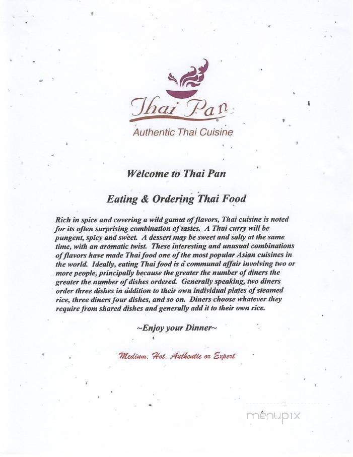 Thai Pan - Greensboro, NC menu_pic