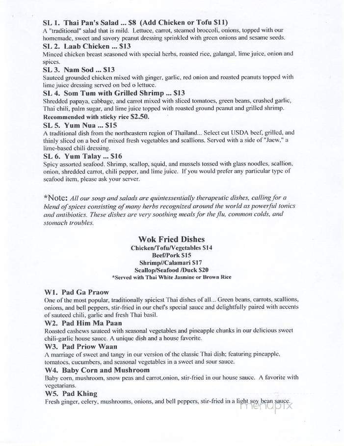 Thai Pan - Greensboro, NC menu_pic