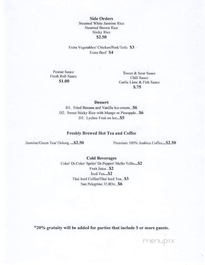 Thai Pan - Greensboro, NC menu_pic