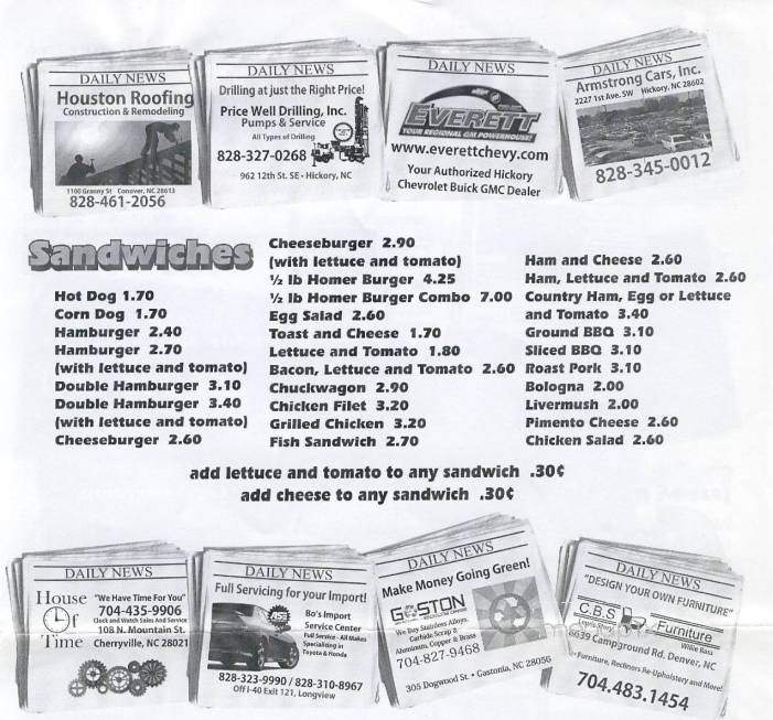 Windy City Grill - Hickory, NC menu_pic