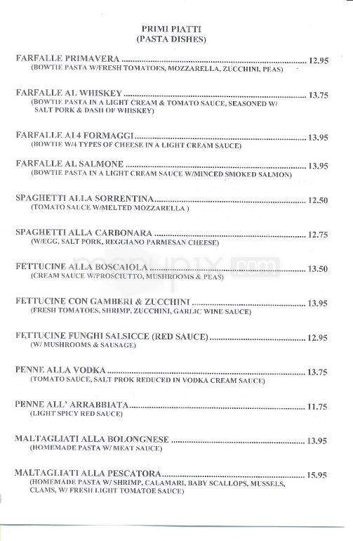 Melio's Trattoria - Tucson, AZ menu_pic