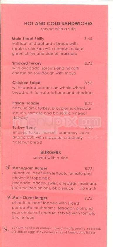 Main Street Catering & Grill - Flagstaff, AZ menu_pic