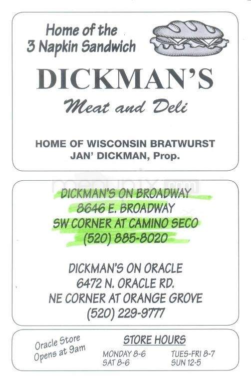 /412457/Dickmans-Meat-and-Deli-Tucson-AZ - Tucson, AZ