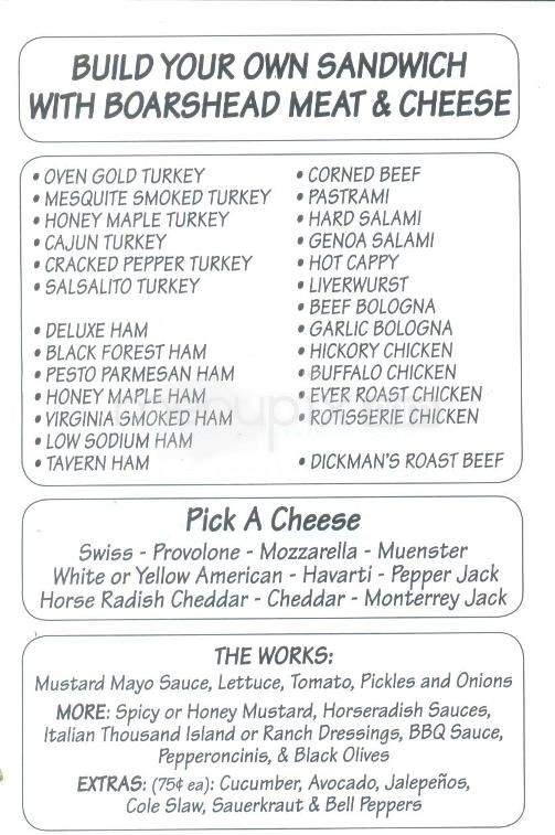 Dickman's Meat and Deli - Tucson, AZ menu_pic