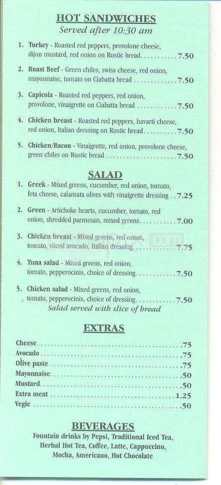 Mona's Danish Bakery - Tucson, AZ menu_pic