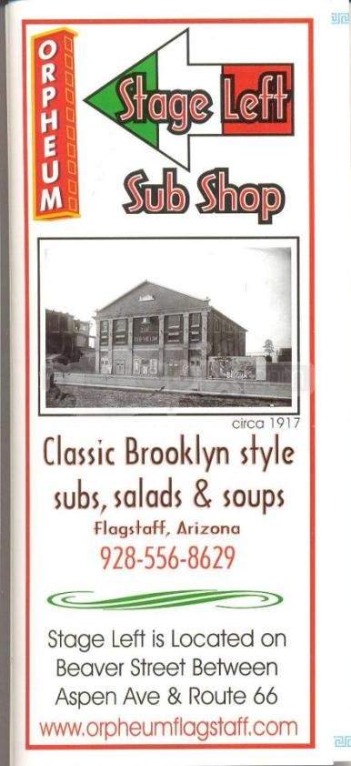 Stage Left Deli - Flagstaff, AZ menu_pic