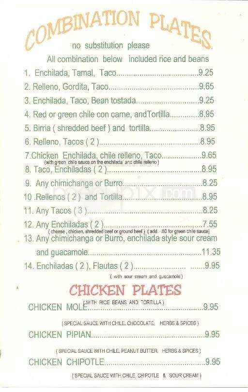 Magaly's Mexican Restaurant - Benson, AZ menu_pic