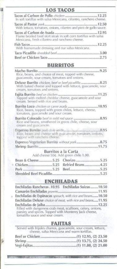 Plaza Bonita - Prescott, AZ menu_pic