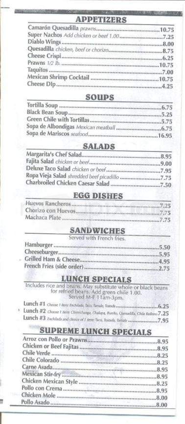 Plaza Bonita - Prescott, AZ menu_pic