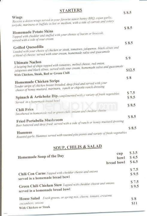 Altitudes Bar & Grill - Flagstaff, AZ menu_pic