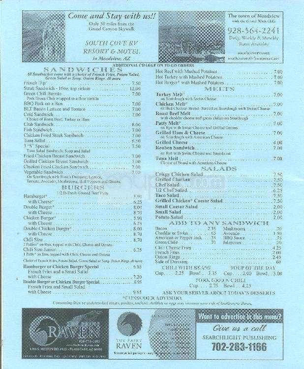 Mike & Ronda's - Flagstaff, AZ menu_pic
