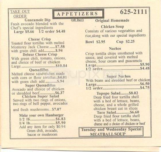 La Placita Restaurant - Green Valley, AZ menu_pic