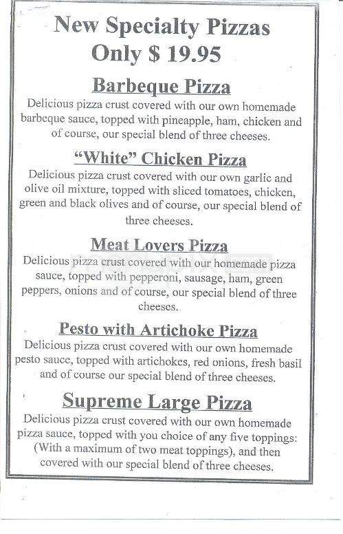 Trivetti's Restaurant & Pizza - Green Valley, AZ menu_pic