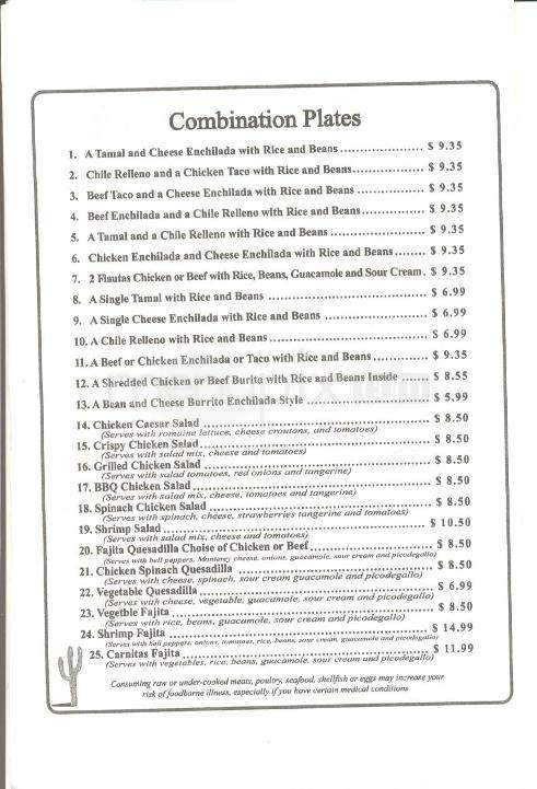 Angel's Mexican Restaurant - Sedona, AZ menu_pic