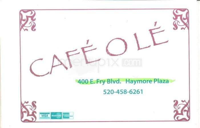 Caffe Ole - Sierra Vista, AZ menu_pic