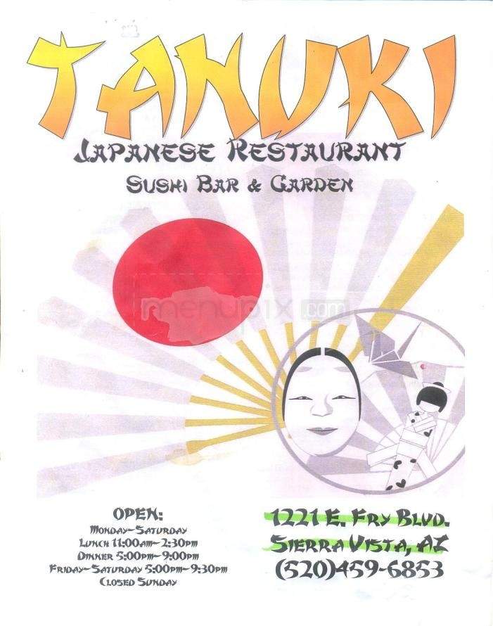 Tanuki Sushi Bar & Garden - Sierra Vista, AZ menu_pic
