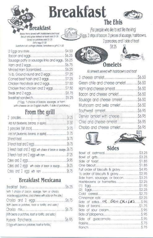 Cindy Lou's - Tucson, AZ menu_pic