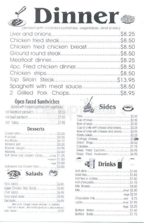 Cindy Lou's - Tucson, AZ menu_pic