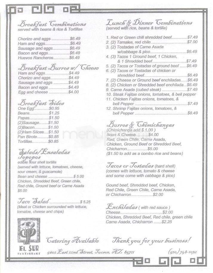 /831179/El-Sur-Restaurant-Tucson-AZ - Tucson, AZ