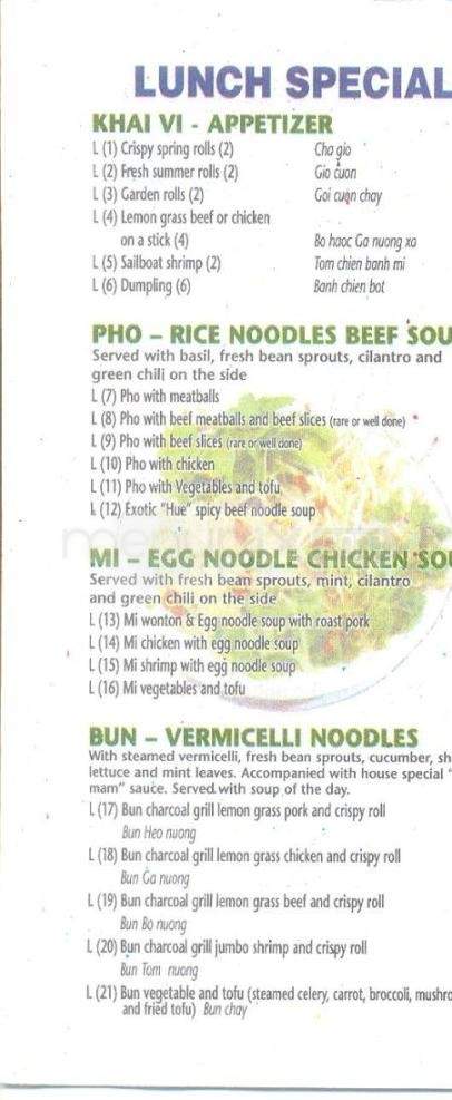 Ha Long Bay - Tucson, AZ menu_pic