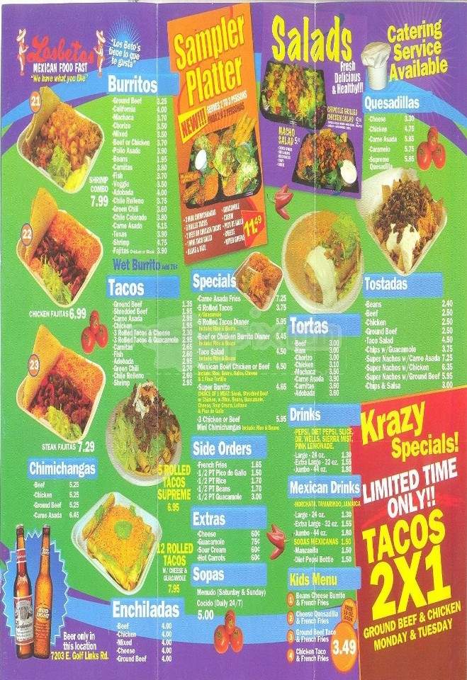 /820260/Los-Betos-Mexican-Food-Menu-Mesa-AZ - Mesa, AZ