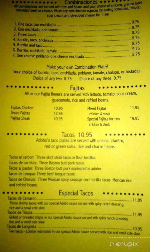 Adobo Taqueria - Alpharetta, GA menu_pic