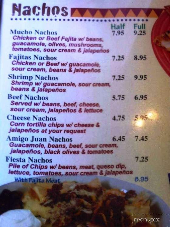 Amigo Juan Of Texarkana - Texarkana, TX menu_pic