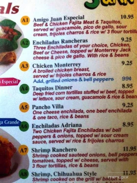 Amigo Juan Of Texarkana - Texarkana, TX menu_pic