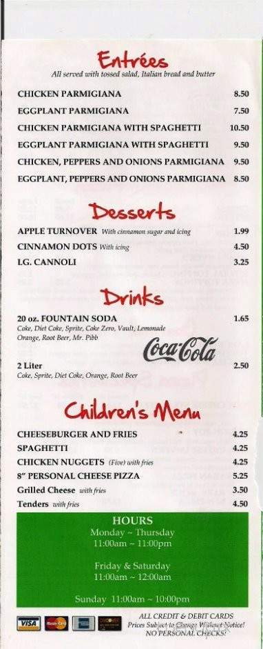 Anthony's Pizza - Front Royal, VA menu_pic